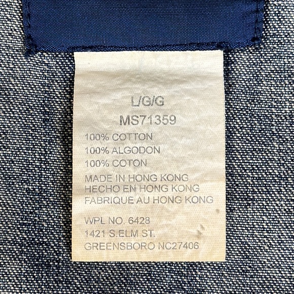 Wrangler Blue Denim Embroidered Back Patch "Rage Riders" Biker Motorcycle Vest L - Picture 13 of 14